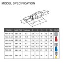 100 50pcs Female Spade Insulated Connectors Crimp Electrical Wire Terminals Fdd