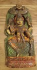 Antique Old Rare Hand Carved Wood Hindu God Vishnu Wall Panel  Large 18 1 2  
