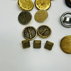 Vintage Metal Buttons Lot Of 40 Intricate Small Medium Large Round
