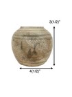 Antique Chinese Jar Old Porcelain Collectible Asian Decor On Wooden Base