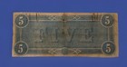 1864  5 Confederate States Of America Five Dollar Note Civil War Fast S h 25
