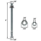 3 8  X 6  Wedge Anchor Bolt Fastener For Concrete Cement - Zinc-plated  100 