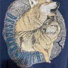 Vintage Wolf Pack Sweatshirt     90s Nature Graphic     Navy     L