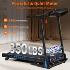 Foldable Incline Treadmill 3 0hp 350lbs Auto-fold Usb-c Bluetooth 10mph For Home