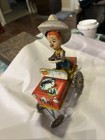 Vintage  rodeo Joe  Wind-up Tin Litho Toy By Unique Art