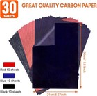 Carbon Paper For Tracing Graphite 10 Sheets Red 10 Sheets Blue 10 Sheets Black