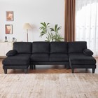 111  Sectional Sofa With Chaise L Shaped Sectional Couch Deep Seat Corduroy