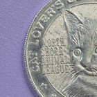 Vintage Cat Lover s Good Luck Charm Feline Medallion Token