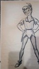 Vintage Peter Pan Art Drawing From The Corner Of Disneyland 50s - 60s