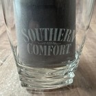 Southern Comfort Whiskey Rocks Glass Etched Lowball Barware 3 7 8  Tall