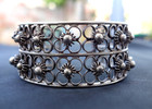 Vintage Silver Indian Cuff Bangle Bracelet