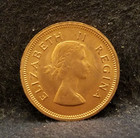 1956 South Africa  union  Farthing  Elizabeth Ii  Mostly Red Unc  Km-44  sa15 