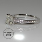 Fashion Princess Cut 1ct Engagement Cz 925 Silver Women Wedding Band Ring Sz4-9