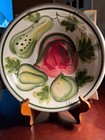 Hand-painted Ceramic Fruit Design Bowl Japan 11  Decorative Vintage Plate