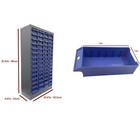Parts Storage Cabinet 60 Drawer Hardware Organizer Without Door For Storing Blue