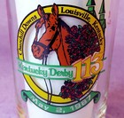 Kentucky Derby 113 Glasses Mint Julep Horse Racing Hollywood Park 1987 Set Of 4