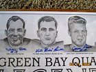 Green Bay Packer Qb Legends Signed Babe Parilli Etc Poster photo -10 Autos 