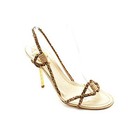 Rene Caovilla Cam  1095 Leather Heels Jewels Sandals Leopard 8 5  9 39 New 