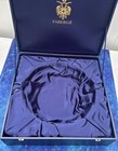 Faberge 16 x16 x5 5   Empty Presentation Blue Velvet Satin Lined Hinged Box