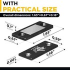 X-bet Magnet 4 Sets Drawer Door Catch Magnetic Closure Silver Rectangular 4 Pcs