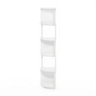 Econ 5-tier Zigzag Corner Shelf Bookcase  Bookshelf  White white
