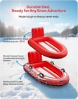 2-person Inflatable Snow Sled heavy Duty Sled With Backrest   Reinforced Handles