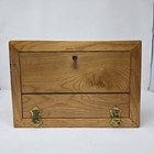 Farmhouse Style Wooden Bread Box Rustic Handmade Wood Kitchen Vintage