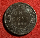 Canada Cent 1876 H Bronze Coin Km 7 T10890