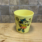 Vintage Walt Disney Plastic Cup Eagle 1970s Mickey Mouse Donald Minnie Yellow