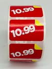 4 Rolls Of 1000 1 5x1  10 99 Product Price Point Red   Yellow Labels Stickers  
