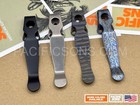 Titanium Deep Carry Pocket Clip For Spyderco Shaman - Stone Washed