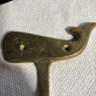 Vintage Solid Brass Whale Wall Hooks Coastal Nautical Towel Coat Hook