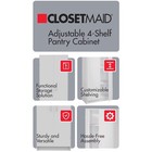 Closetmaid Pantry Cabinet Cupboard W adjustable Shelves For Kitchen  open Box 