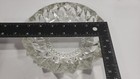 Vintage Heavy Large Round Crystal Clear Cut Glass Cigar Cigarette Ashtray 7 