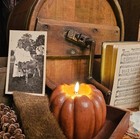 5  Bronze 3d Flame Short Pumpkin Candle-ragon House Prim Fall Decor Spring Farms