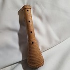 1 Industrial Wood Sewing Spindle Spool 8 5 In Tall Antique Vtg  Holes For Thread
