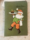 Vintage Set Of 9 Christmas Santa Dinner Cocktail Party Invitation Cards 1960s