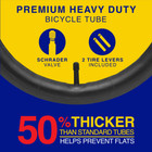 Goodyear 26  X 1 9 -2 3  Heavy Duty Bike Tube  Rubber  2 Pack With Levers  95312