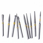 10pcs Azdent Dental Diamond Burs Drills Ceramics Composite Polishing Kit Fg-105