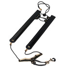 Saxophone Comfort Neck Strap - Vegan Leather  Back Harness Style  Black