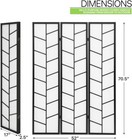3-panel Oriental Shoji Room Divider 5 9ft High Diamond Grid Folding Screens