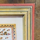 Vintage Balinese Textile Cloth Painting Kamasan Mahabarata Frame Red Bamboo