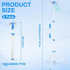 2 Pack Portable Iv Pole Stand Rack Collapsible Stand With 2 Drip Bag Iv Supplies