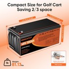 48v 100ah Golf Cart Lithium Lifepo4 Battery 5120wh Bms Solar Rvs Marine Off-grid