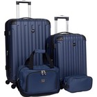 Travelers Club Midtown Hardside 4-piece Luggage Travel Set  Navy Blue