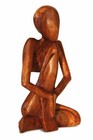 12  Wooden Abstract Sculpture Statue Hand Carved  praying Man  Yoga Home Decor