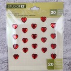 1920 Pcs Heart Rhinestone 6mm Self Adhesive Gems Stickers  Red Studio112 96pkgs