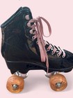 Women   s Roller Derby Candi Grl Sabina Quad Roller Skates 5 Black Glitter Pink