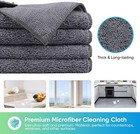 Grey Microfiber Cleaning Cloth  12 Pack Premium Microfiber Towels For Cars