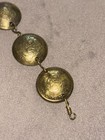 Peru Coin Bracelet Vintage Gold Tone